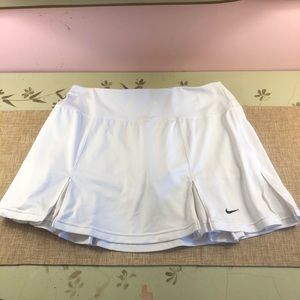 White Nike Dri-FIT Tennis Skirt